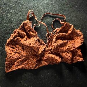 xs burt orange bralette